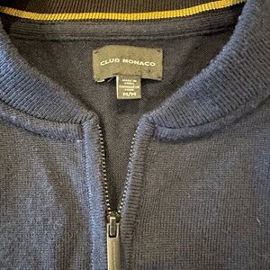 Club Monaco Men's Medium half zip up wool shirt